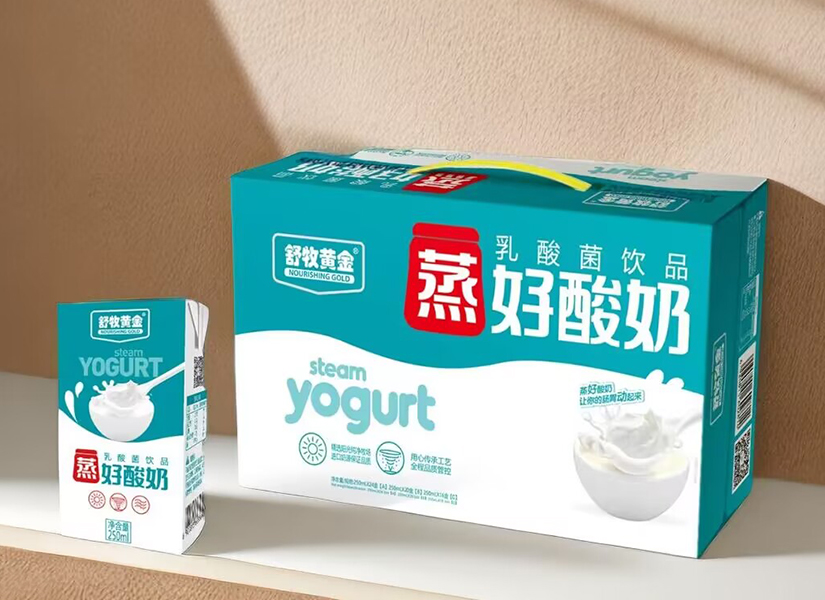 舒牧黄金乳饮品，营养丰富，滴滴香醇好滋味