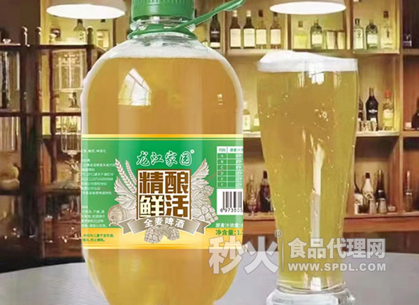 龙江家园精酿鲜活全麦啤酒1