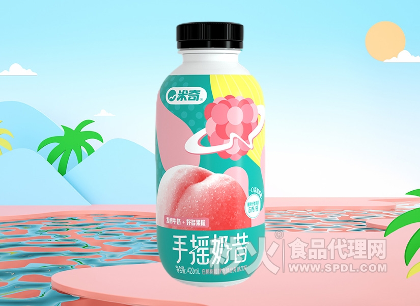 手摇奶昔白桃树莓味