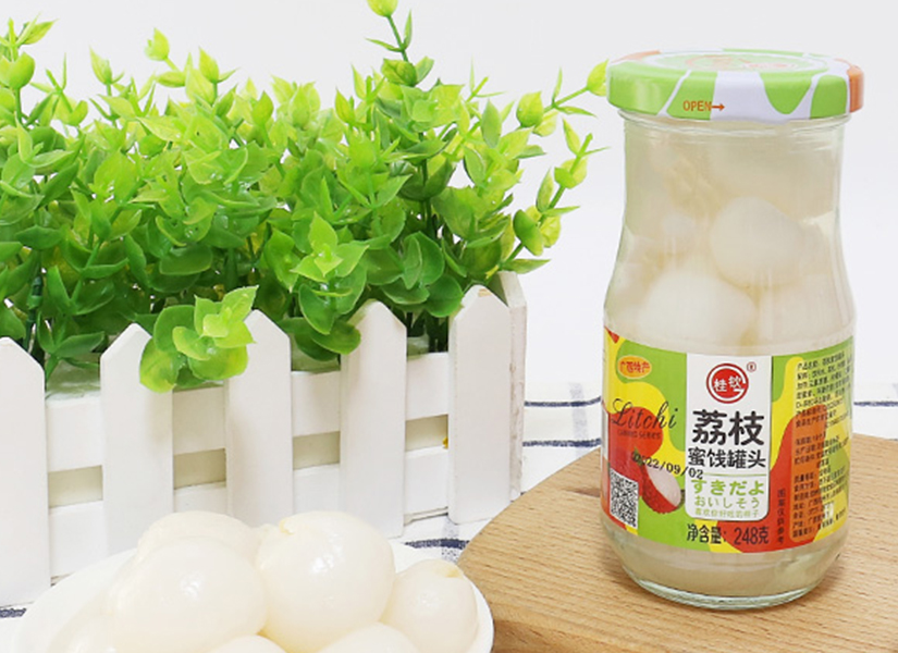 桂钦荔枝蜜饯罐头，香甜多汁，清爽可口