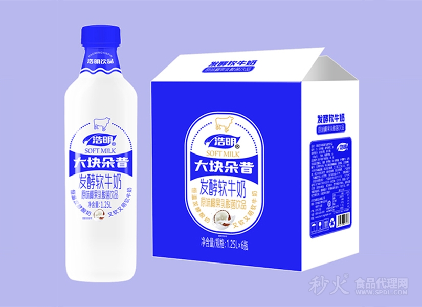 浩明大快朵昔发酵软酸奶1.25L