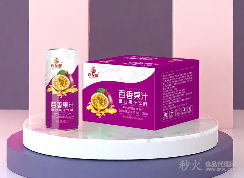 喜龙椰百香果汁复合果汁饮料标箱