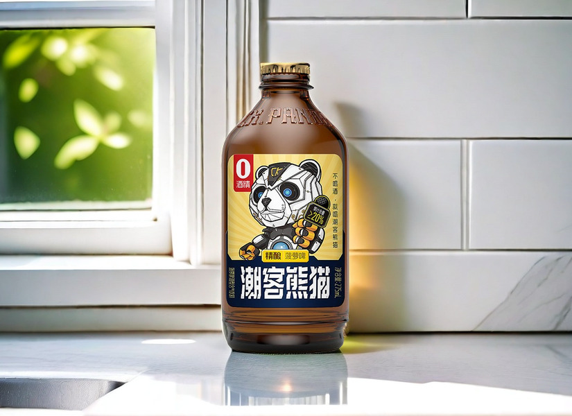 潮客熊猫精酿菠萝啤，口感惊艳，垂涎欲滴