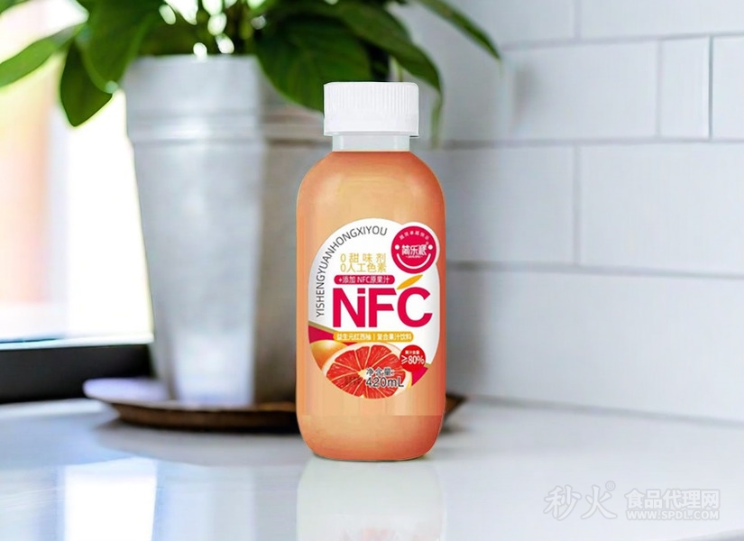 简乐派NFC益生元红西柚复合果汁饮料