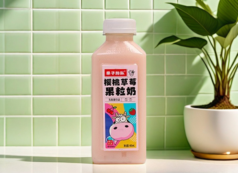 果子排隊(duì)果粒奶乳酸菌飲品，健康毒朝、營(yíng)養(yǎng)匠蛀、美味
